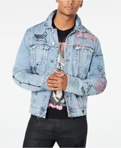 GUESS Dillon Jacket M グラフィックデニムジャケット