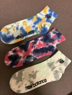ニューバランス　靴下　新品　3枚組　25〜27 NB ダイダイ柄　ソックス