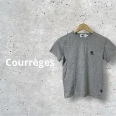 【希少】クレージュ ロゴ刺繍 Tシャツ グレー 160 ヴィンテージ y2k