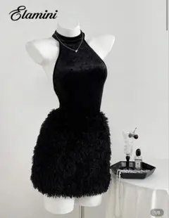 SHEIN ミニドレス　ベロア　ワンピース