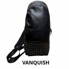 人気！VANQUISH｜美品❗️ヴァンキッシュ スタッズ付き黒ボディバッグ 良品黒