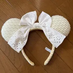 ディズニー カチューシャ レースリボン付き