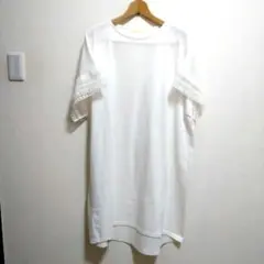 袖レース付きワンピース風Tシャツのサムネイル