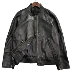 美品 コーチ シングルライダース レザージャケット ラムレザー ブラック M