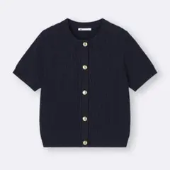 GU ケーブルメタルボタンカーディガン ネイビー Lサイズのサムネイル