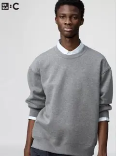 UNIQLO C／オーバーサイズスウェットシャツ（色 GRAY）