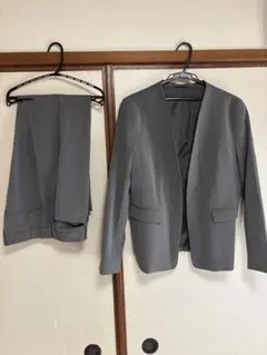 GU ジーユー ウォッシャブルノーカラージャケット テーパードパンツ セット