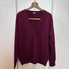 Vネックカーディガン　カシミヤ100%