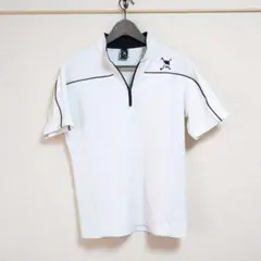 OAKLEY ホワイト ハーフジップ シャツ M