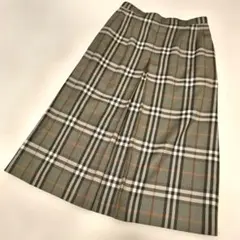 美品　BURBERRYS ノバチェック　プリーツロングスカート L