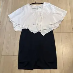 ピンクフレアスリーブトップスとスカートセットアップ