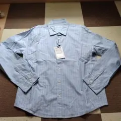 ZARA 長袖シャツ 13-14 水色ストライプ