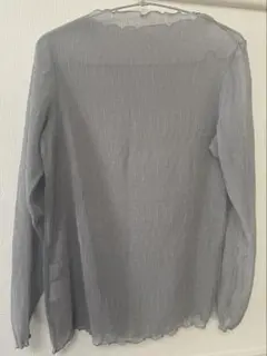 coen シアープリーツメローロングスリーブTシャツ　レイヤード