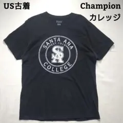 US古着 チャンピオン 半袖Tシャツ プリントTシャツ カレッジ ビッグプリント
