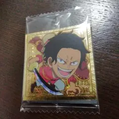 ワンピース　大海賊シールウエハース12　ゴールドパラレル　ロジャー　ルフィ