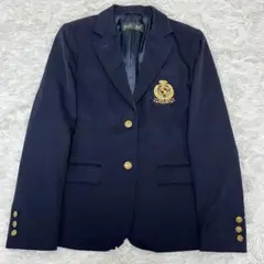 美品✨イーストボーイ 紺ブレ 金ボタン エンブレム ネイビー 裏地ロゴ