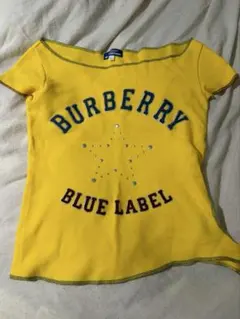 Burberry ブルーレーベル ピチニット 半袖 ロゴ 平成ギャル y2k - メルカリ