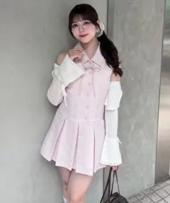 OLIVE des OLIVE ノースリーブシャツミニワンピース ゆいワンピ - メルカリ
