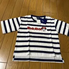 Disney ミニーマウス ストライプ Tシャツ 100