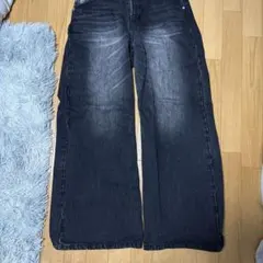 HARE デニムパンツ ワイド ブラックのサムネイル