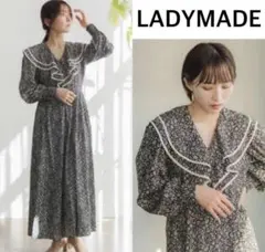LADYMADE ワンピース マキシ フリル ウエストマーク 花柄