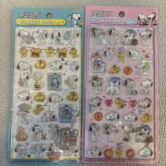 正規品PEANUTS BONBON DROP 立体シール 2シートセット