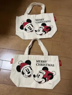 ミッキー ミニー トートバッグ クリスマス 2個セット