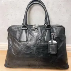 PRADA プラダ トートバッグ レザー ブラック 黒 ヴィンテージ Y2K