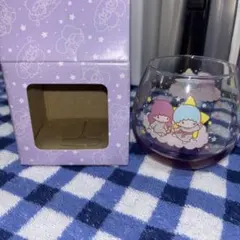 リトルツインスターズ キキララ 1976年 すりガラス キャンディポット