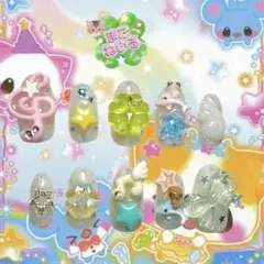 ネイルチップ 平成女児 ウィッシュコア 羽 音符 ドット クローバー 春ネイル