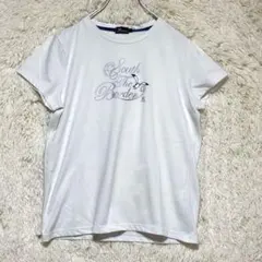 H・L アッシュエル ロゴプリント Tシャツ ホワイト M ラインストーンのサムネイル