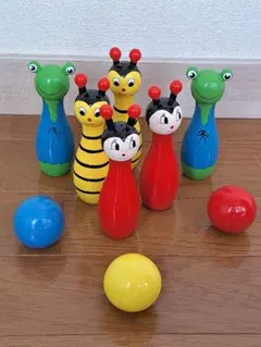 木製カラフルボウリングセット