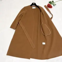 ほぼ未使用✨　トゥモローランド プレミアム　ウール　リバー ノーカラーコート