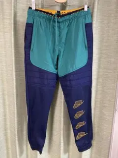 NIKE ナイキ ジョガーパンツ S ネイビー グリーン ロゴ スウェットパンツ