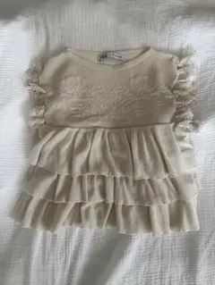 【ZARA】レースフリルトップス／Sサイズのサムネイル
