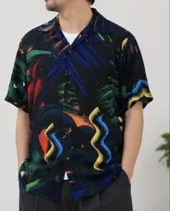 Aloha Blossom アロハシャツ OKINAWA BLACK 日本製のサムネイル