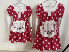 ミニーワンピース リトシーなりきり ディズニー90cm 120cm セット売り