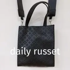 デイリーラシット モノグラム柄 2way ショルダーバッグ ブラックのサムネイル