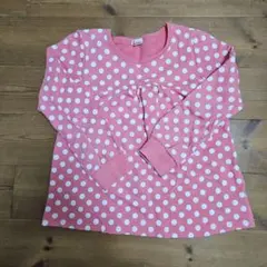 Branshes ピンク 水玉 長袖カットソー 150cm