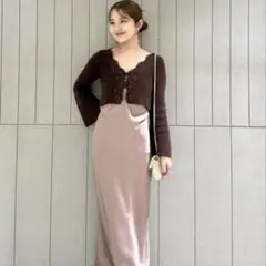 SNIDEL キャミワンピースモヘアカーディガンセット - メルカリ
