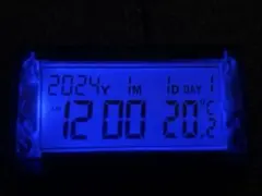 バイク　自転車用　ソーラー充電　デジタル時計　青のサムネイル