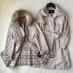 美品✨バーバリーロンドン 4way トレンチコート キルティングライナー 38