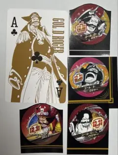ワンピース　ロジャー　トランプ　バースデイ缶バッジステッカー　ONE PIECEのサムネイル
