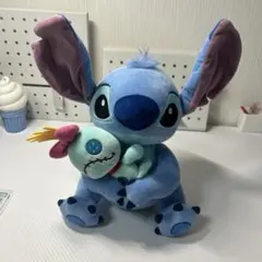 レア Disney 20周年記念 特大スティッチ スクランプ ぬいぐるみ お座り