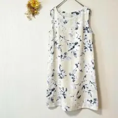 マーキュリーデュオ/花柄ワンピース 総柄 ミニ 膝丈 ノースリーブ 大人可愛い