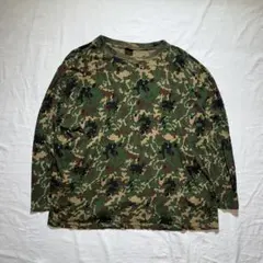 Y2K 短丈　camouflage military カモ柄　ロンTのサムネイル