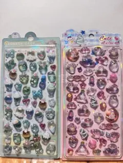 ボンボンドロップ風シール ぷっくり 立体 2枚セット②