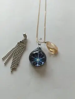 ペンダントトップ3点　チェーン付