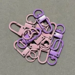 キーホルダーパーツ　ナスカン　薄型　紫