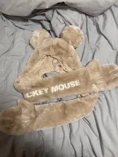 ミッキーマウス 耳付きフリース帽子